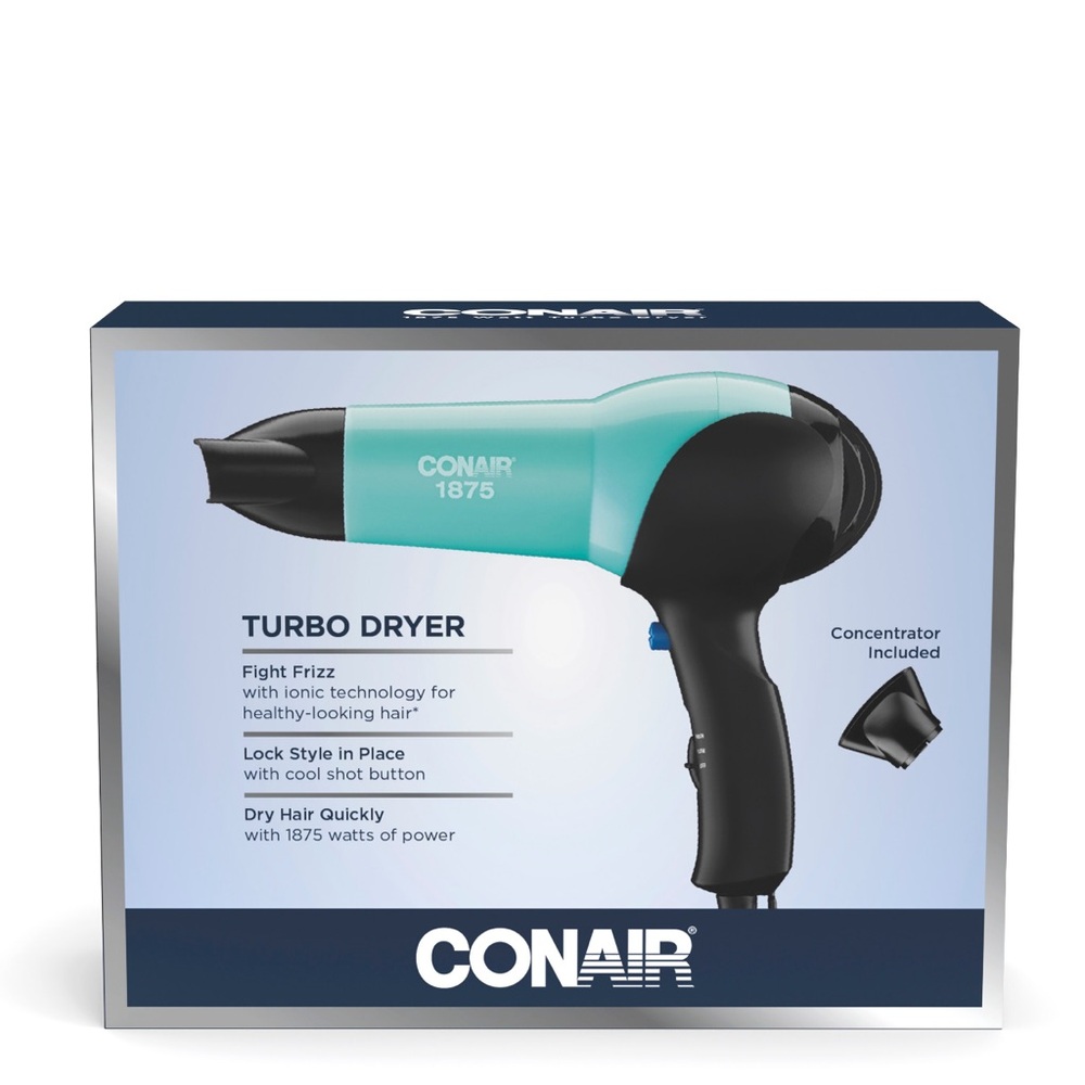Conair Turbo Hair Dryer in Black and Blue